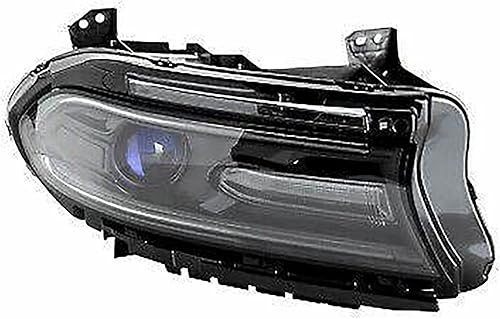 Miniatura 5 de TBVECHI Para 2015 2016 2017 2018 2019 2020Dodge Charger Faro delantero halógeno lámpara de cabeza delantera repuesto de carcasa negra 114-02846R