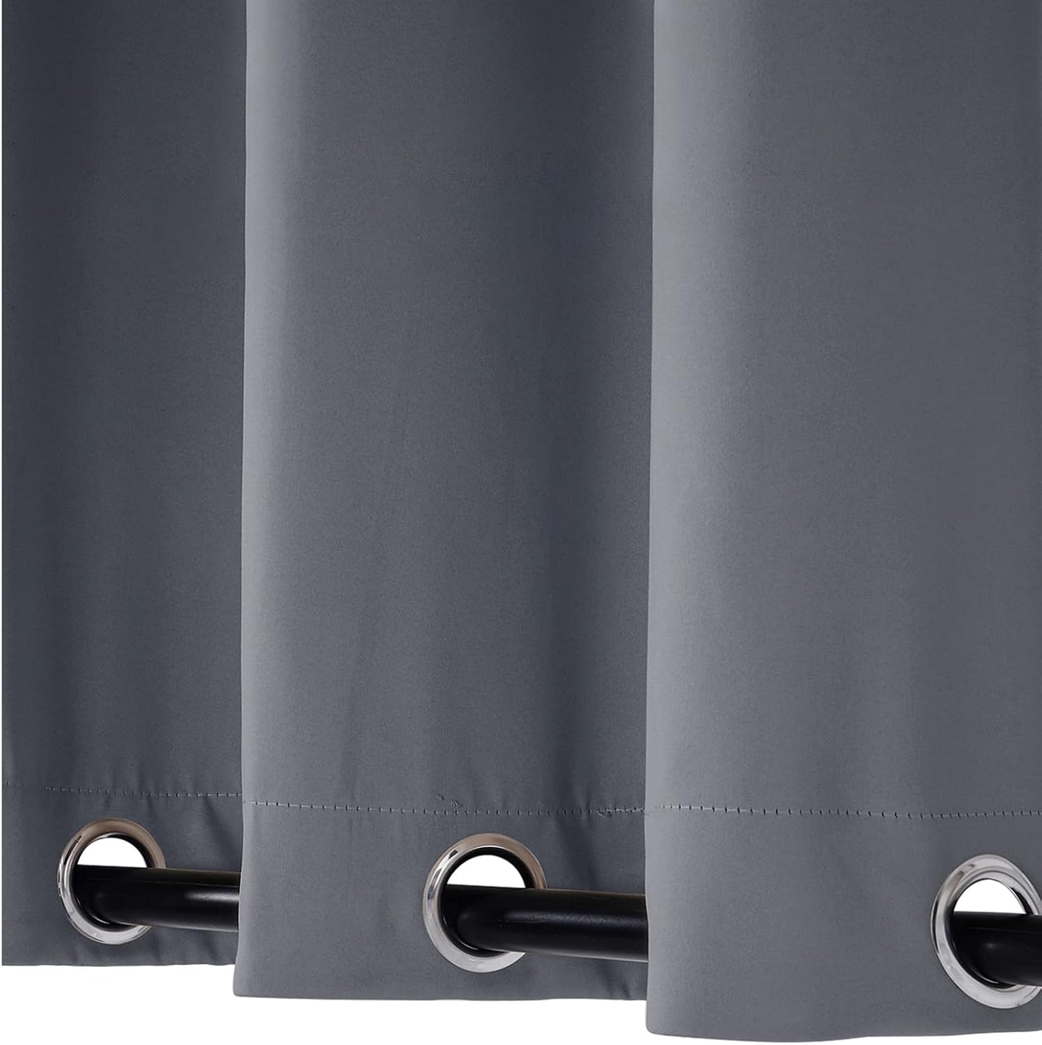 SK Studio Outdoor Curtains for Patio Waterproof Sunlight Block Rustproof Grommet Top and Bottom Windbreak Privacy Curtain for Gazebo, Front Porch, Pergola, 2 Panels, Dark Grey, 100" W x 120" L
