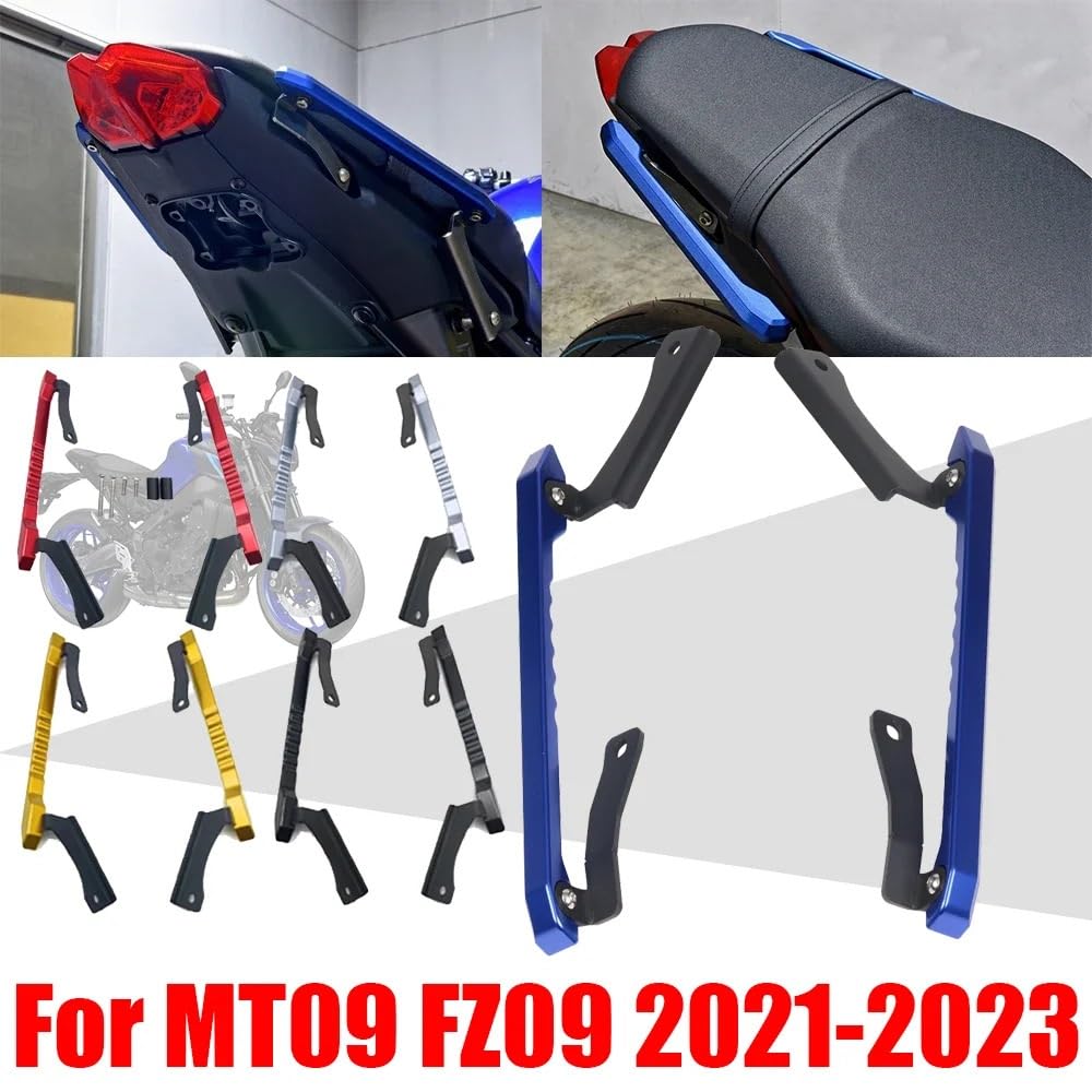 Reposabrazos Pasajero de Motocicleta Soporte de Ma Compatible con MT09 2021-2023, empuñaduras de Pasajero, Barra de Agarre, reposabrazos de Asiento Trasero, pasamanos Trasero