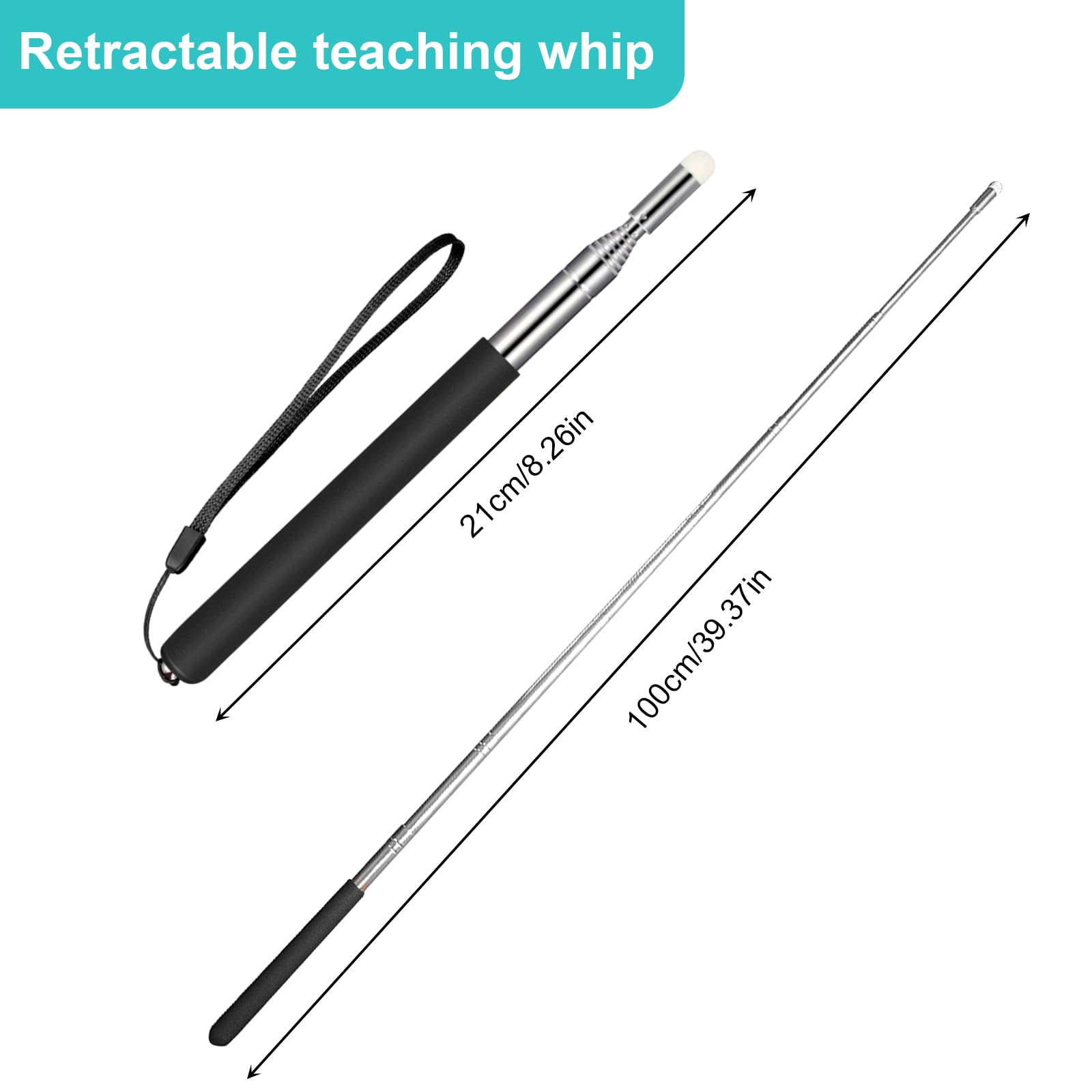 Bacchetta Telescopica Visxcnu - Estensibile Fino A 100 Cm - Puntatore Per Insegnanti E Presentazioni