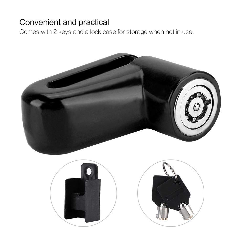 Sonew Bloqueo de Freno de Disco de Seguridad, Cerradura antirrobo del Rotor del Disco Pesado para la Motocicleta, Bicicleta(Black)