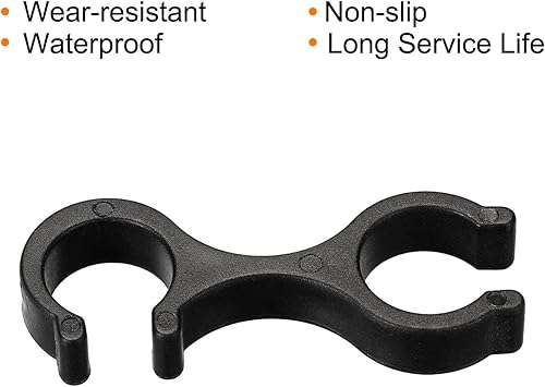 Miniatura 4 de PATIKIL Clips para bastón de trekking, 6 piezas, accesorios para bastón de pie, conector de hebilla de doble varilla para senderismo al aire libre y