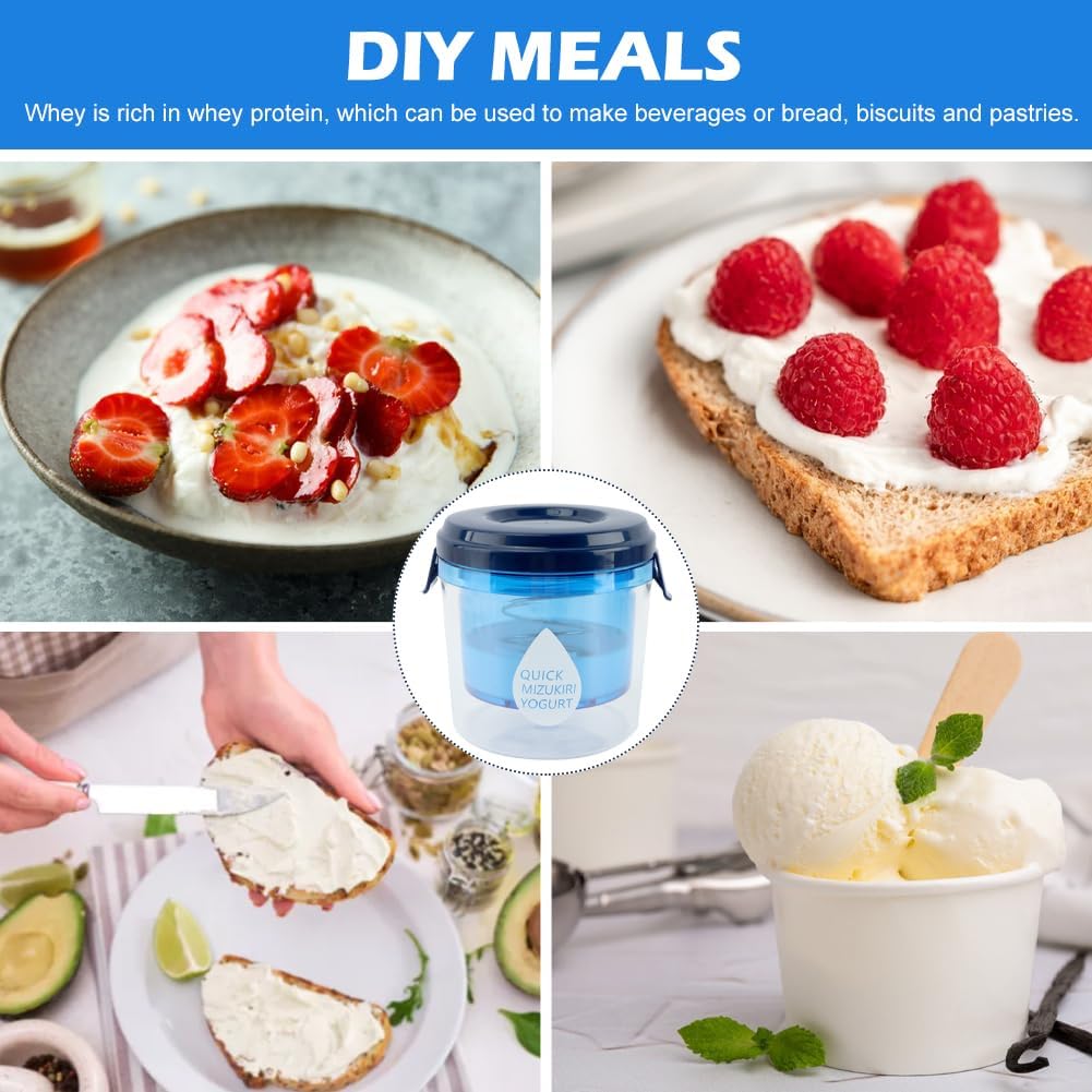 Greek Yogurt Strainer with Lid, 1.5 Qt Yogurt Filter with Ultra Fine