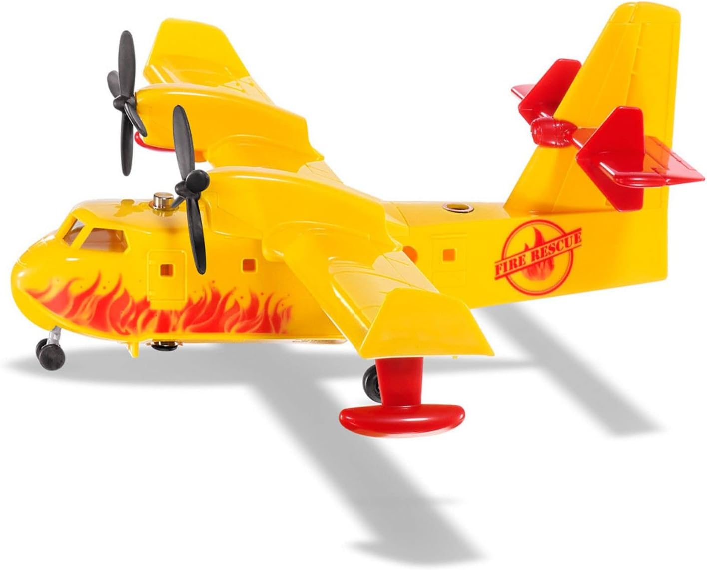 siku 1793, Löschflugzeug inkl. 1 Baum und 2 Feueraufsteller, 1:87, Kunststoff, Gelb, Mit Wasser befüllbar