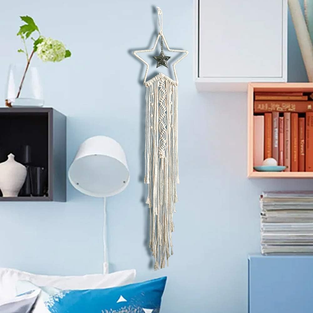 iceagle Dream Catcher Star Dream Catchers Macrame Wall Hanging Large Boho Dream Catcher for Bedroom Handmade Woven Dreamcatcher Bohemian Decorations for Wedding Party Home Decor Ornament Craft Gifts