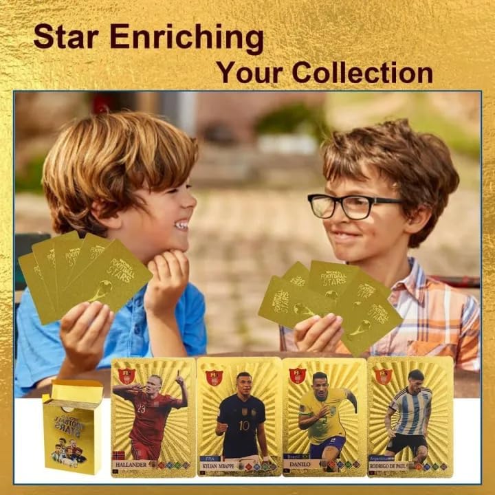 Image of Rainbow Football Cards - 55 PCS Collector Pack | Champions League Style | Unofficial Trading Cards for Kids & Fans | Soccer Gift for Boys & Girls - Football Rainbow