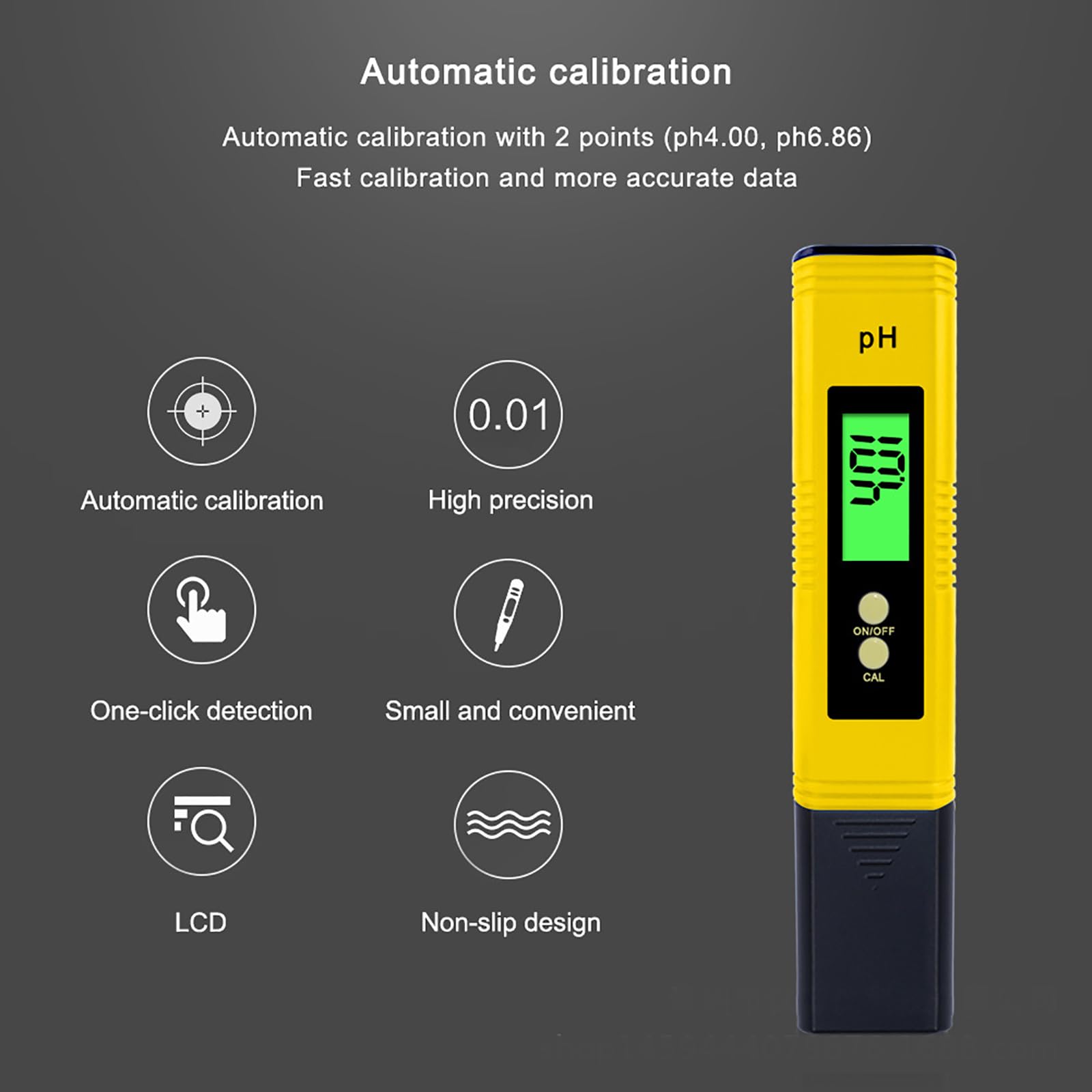 Hydroponics Digital PH Tester Pen, 0.01ph Medidor De PH Tipo Bolígrafo De Alta Precisión Con Rango De Medición De 0-14 PH, Compensación Automática De Temperatura, Para Hidroponía, Bebidas Domésticas