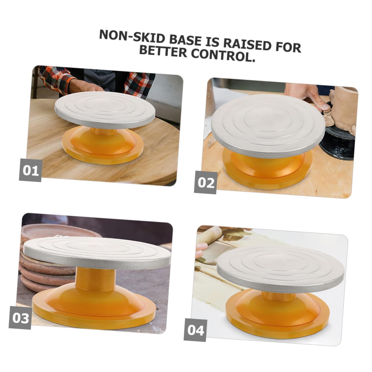 MAGICLULU Plateau Tournant pour Gâteau De 25 Cm Outil De Décoration De Gâteau Lisse Et sans Base