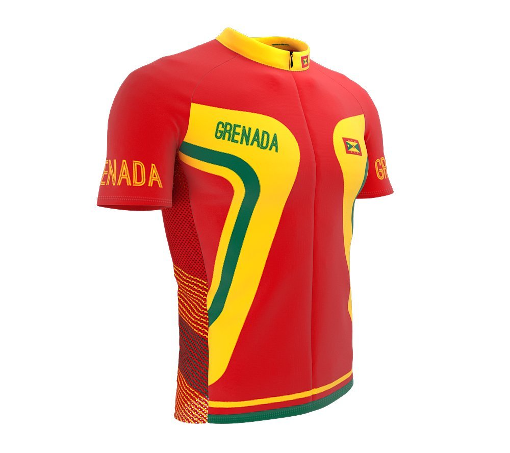 ScudoPro Grenada Full Zipper Bike Short Sleeve Cycling Jersey for Men - Size XL Multicolored