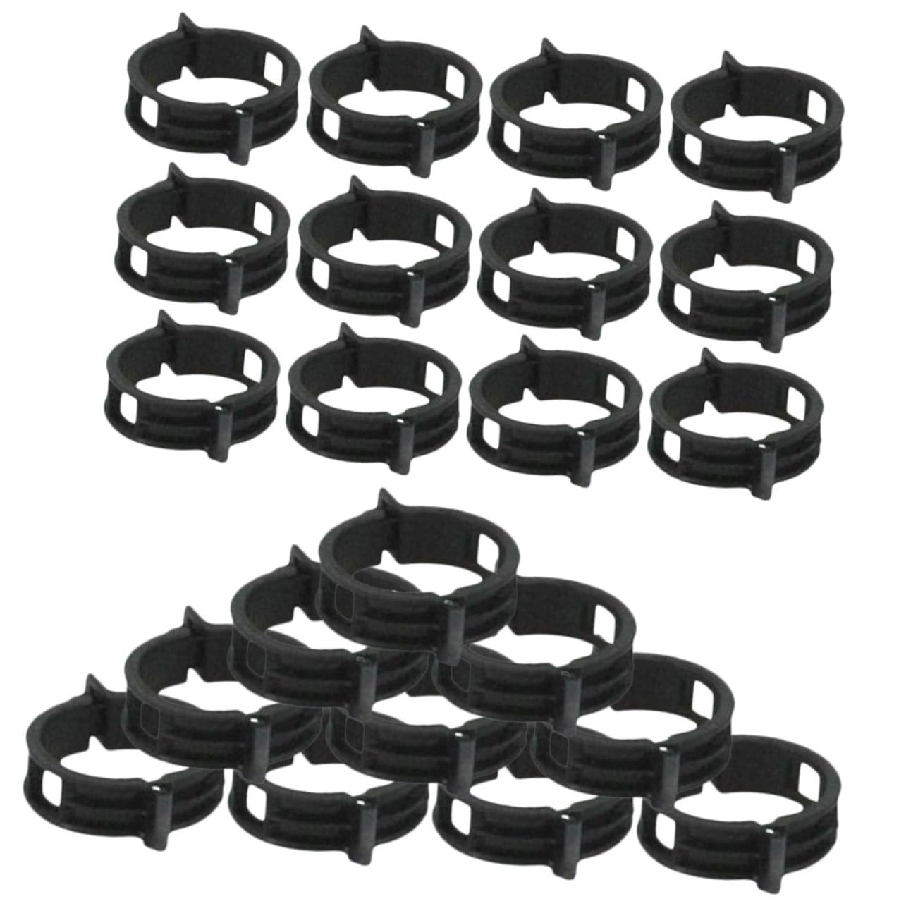 Abaodam 4 Sätze Pflanzenclips Gitter Pflanzenstützclips Im Freien Tomatenpflanzeunterstützung Blumenrankenclips Kletterpflanzen-Clip Gartenklemme Pp Black 100 Stück * 4