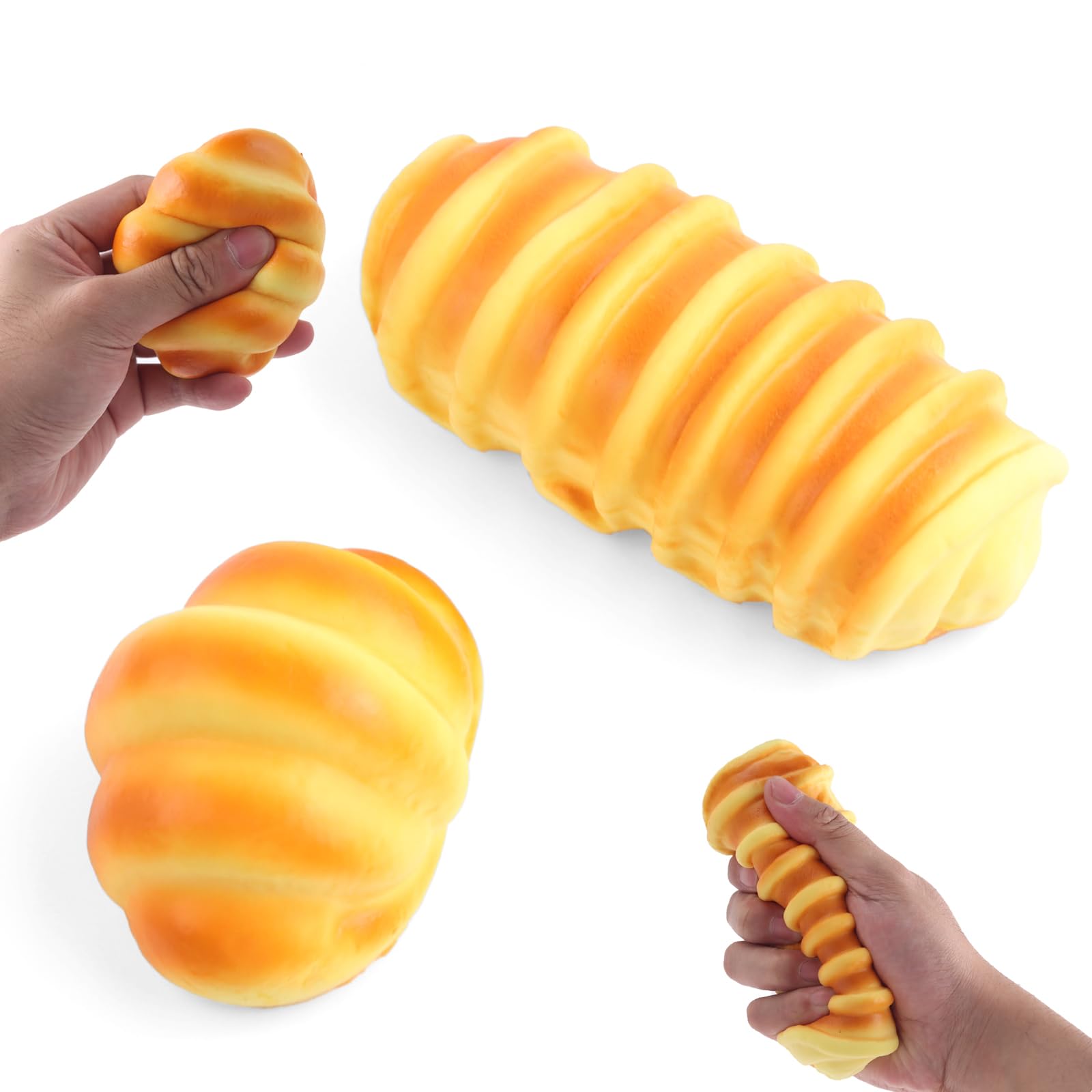Anboor Caterpillar Bread squishy and Butter Bread squishy Slow Rising squishy Toy for Kids Soft Bread Scented Stress Relief Realistic Food Squish Toy