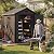 DWVO 6X5FT Resin Storage Shed with Reinforced Floor, Outdoor Storage Shed with Lockable Door, Window and Vents, Waterproof Plastic Tool Shed for Garden, Backyard, Patio, Lawn