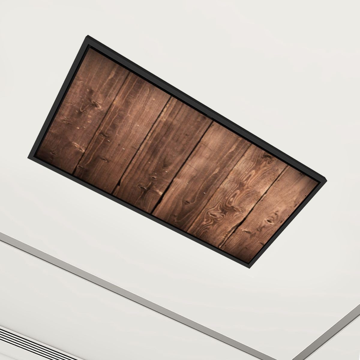 4 Pack Fluorescent Light Covers Old Wood Wall Grain Decorative Magnetic ...