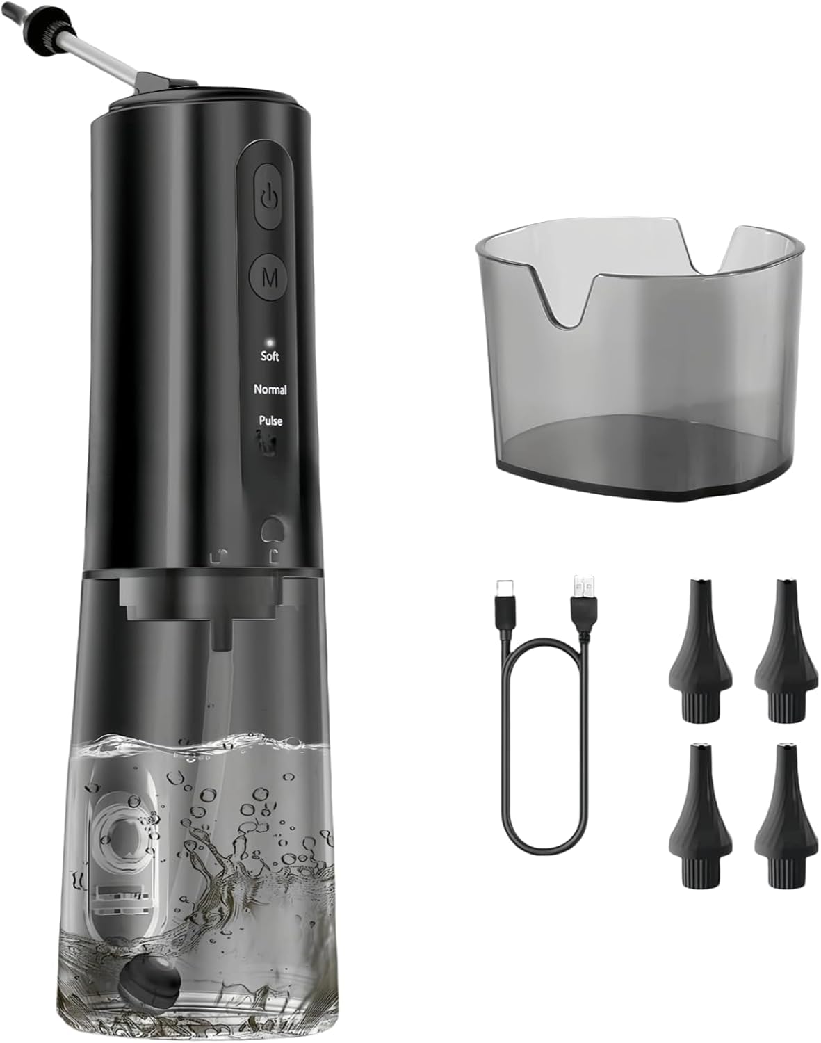 Ear Wax Removal, Electric Ear Cleaning Kit Effective & Safe Ear Cleaner Irrigation Flushing System 4 Pressure Modes, LED D...