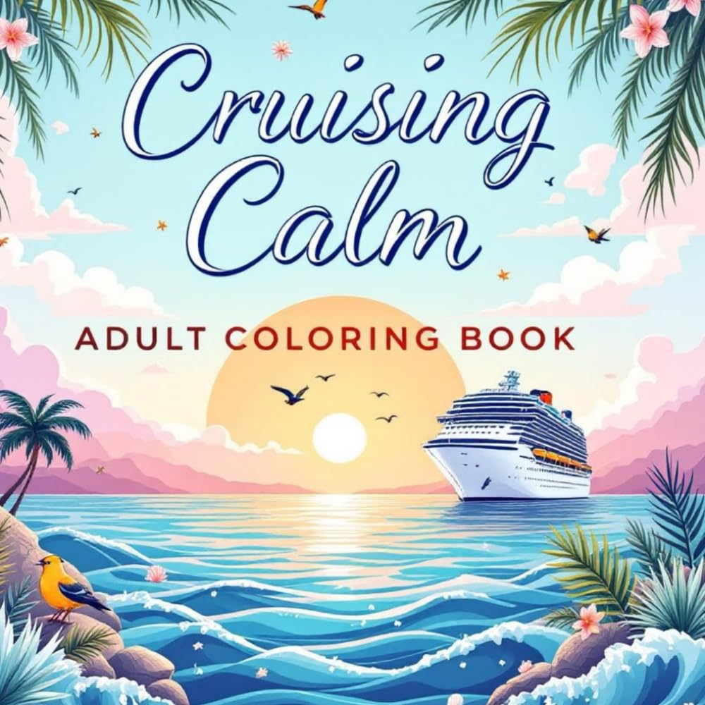 Cruising Calm: A Relaxing Cruise Ship-Themed Adult Coloring Book for Stress Relief and Vacation Vibes: Enjoy Peaceful Ocean Views, Cruise Life Scenes, ... Lovers, Cruise Fans, and Coloring Enthusiasts
