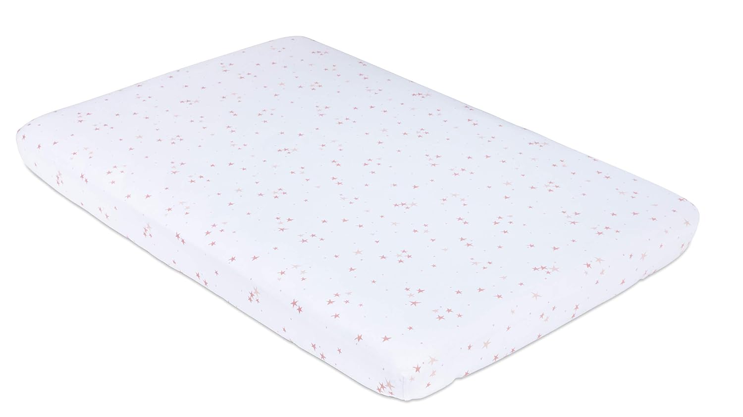 Pack n Play Playard Sheet - Mini Crib Sheet 100% Jersey Cotton 2 Pack for Baby Girl-Dusty Rose and Mauve Pink Stars