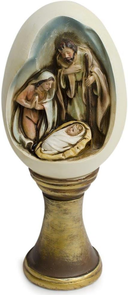 10" Holy Family Maria, Joseph and Baby Jesus Nativity Figurine