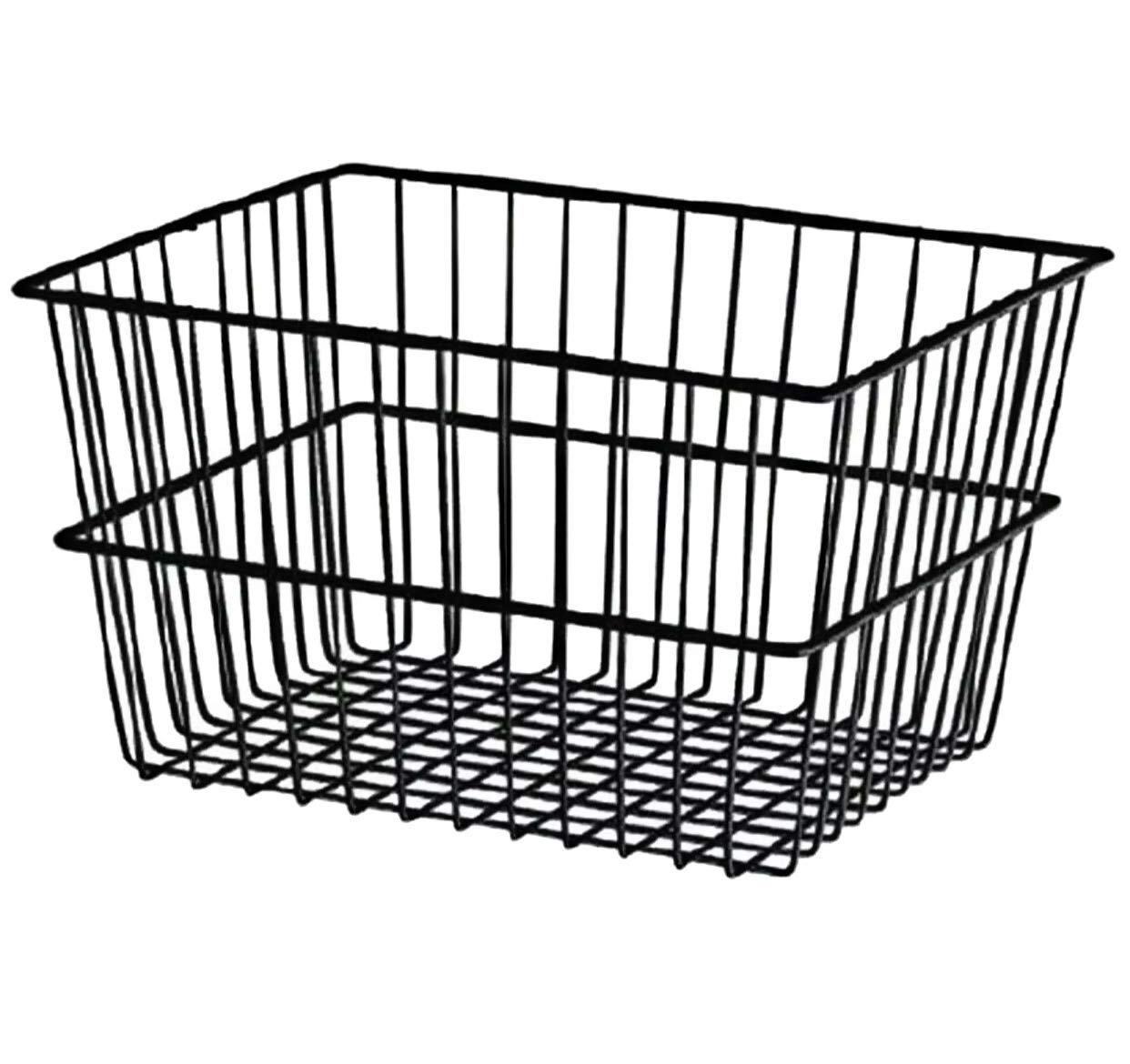 Cestino Bici Bicicletta Ferro Nero Maxi Anteriore o Posteriore Misure 40x30x24