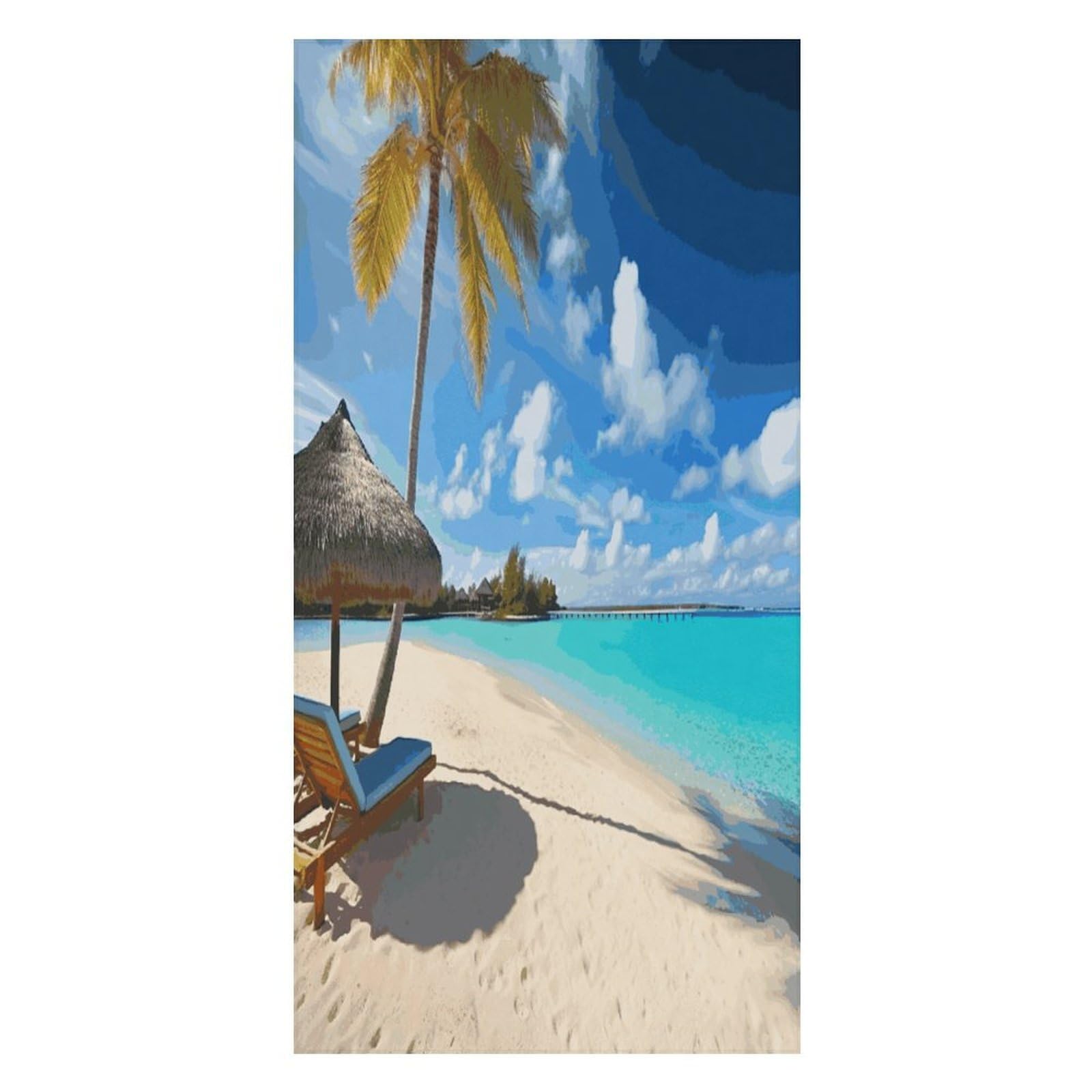 FekiLoot Tropical Beach Beach Towel Oversized Bath Towel Ultra Soft Pool Towel Cozy Swim Towel Silky Lounge Towel Quick Dry Travel Towel Gentle Absorbent Towel for Adults Women Men