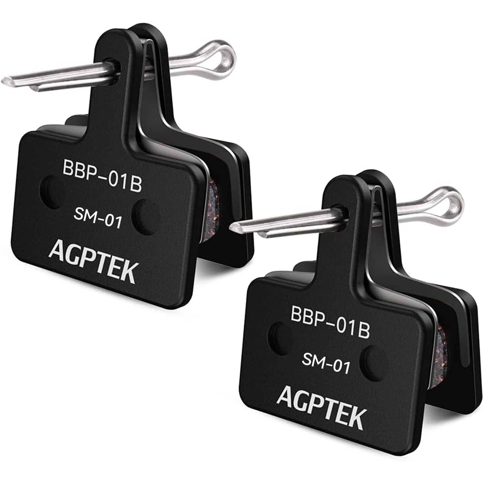 AGPTEK 2 x Bicycle Brake Pads, Disc Brake Pads, High Performance Brake Pads Disc Brake Pads & Spring (Resin) for Mountain Bike Disc Brake, Bike Pads, Brake Pad, Black