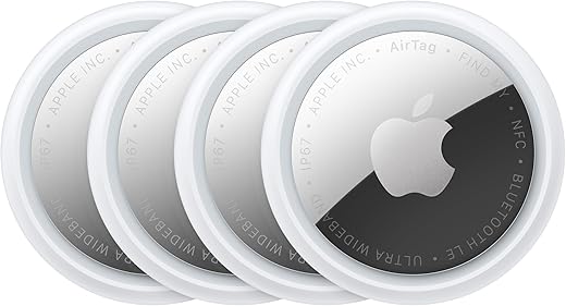 Apple AirTag (2nd Generation) - 4 Pack: Tracker for Keychain, Wallet, and...