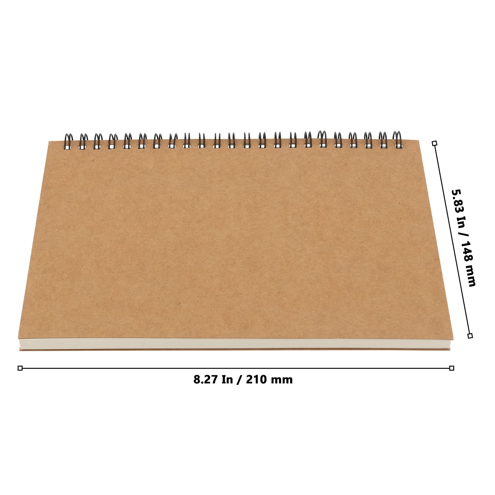 Carnet De Notes A5 Couverture Kraft Avec Dos Arc-en-Ciel 10 Couleurs