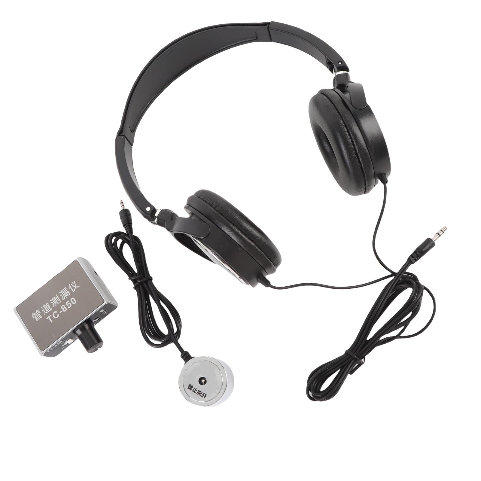 Yosoo Health Gear Detector de Fugas de Tuberías de Agua, Kit de Detección de Fugas de Tuberías de Metal ABS con Amplificación de Sonido 20000X, Sonda Dual, Sensibilidad Recargable de 70 DB para