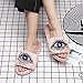 knictto Evil Eye Slippers Women Plush Flat Slippers Tears on Slides Fashion Fuzzy Plush Slides Flip Flop Indoor Bedroom Shoes (Pink,10)