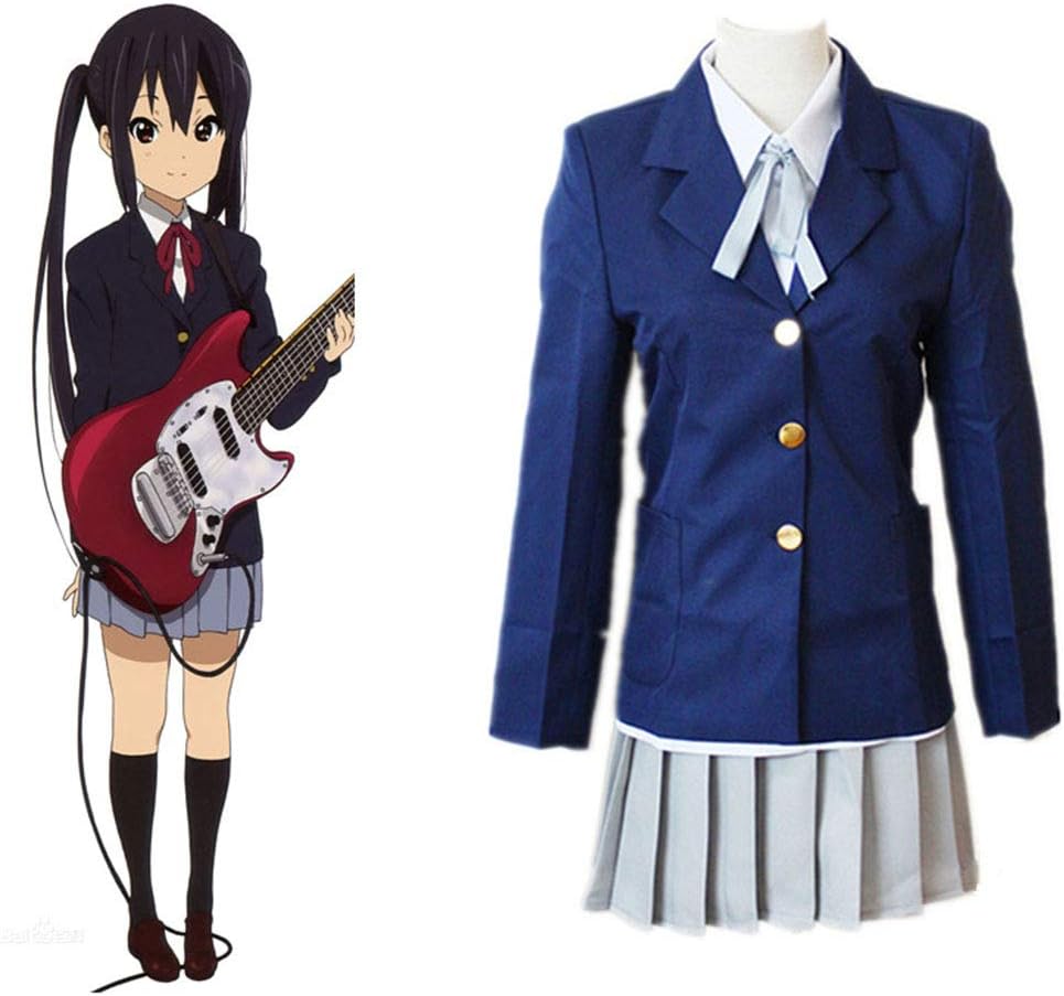 Anime K-ON ! Hirasawa Yui Akiyama Mio Cosplay Costume Halloween Carnival Party Women's High School Uniform Full Set