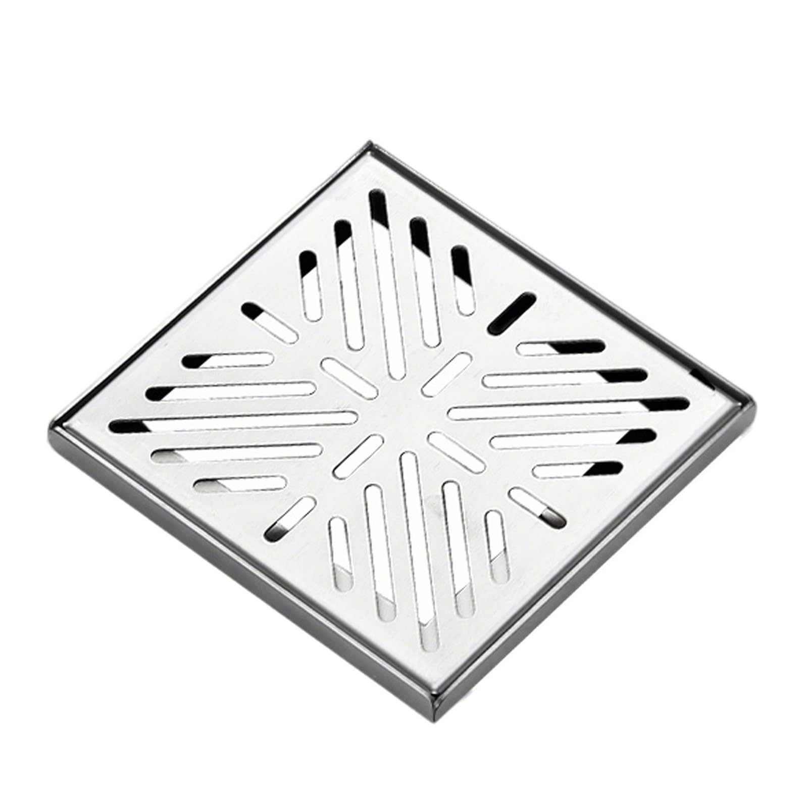 Vidange de sol carré en acier inox 15x15 cm pour salle de bain