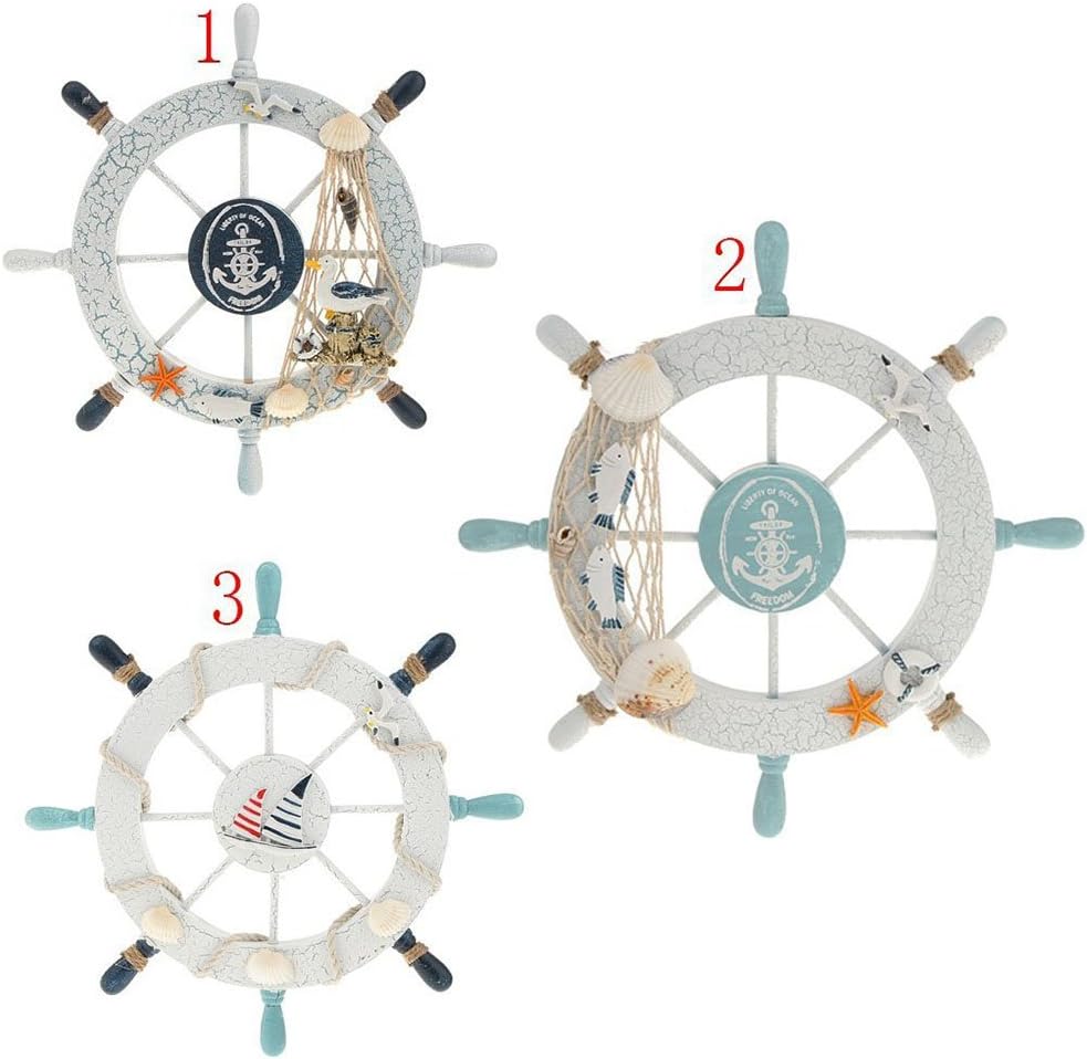 WINOMO Wheel Wall Decor Nautical Decor Nautical Boat Steering Wheel