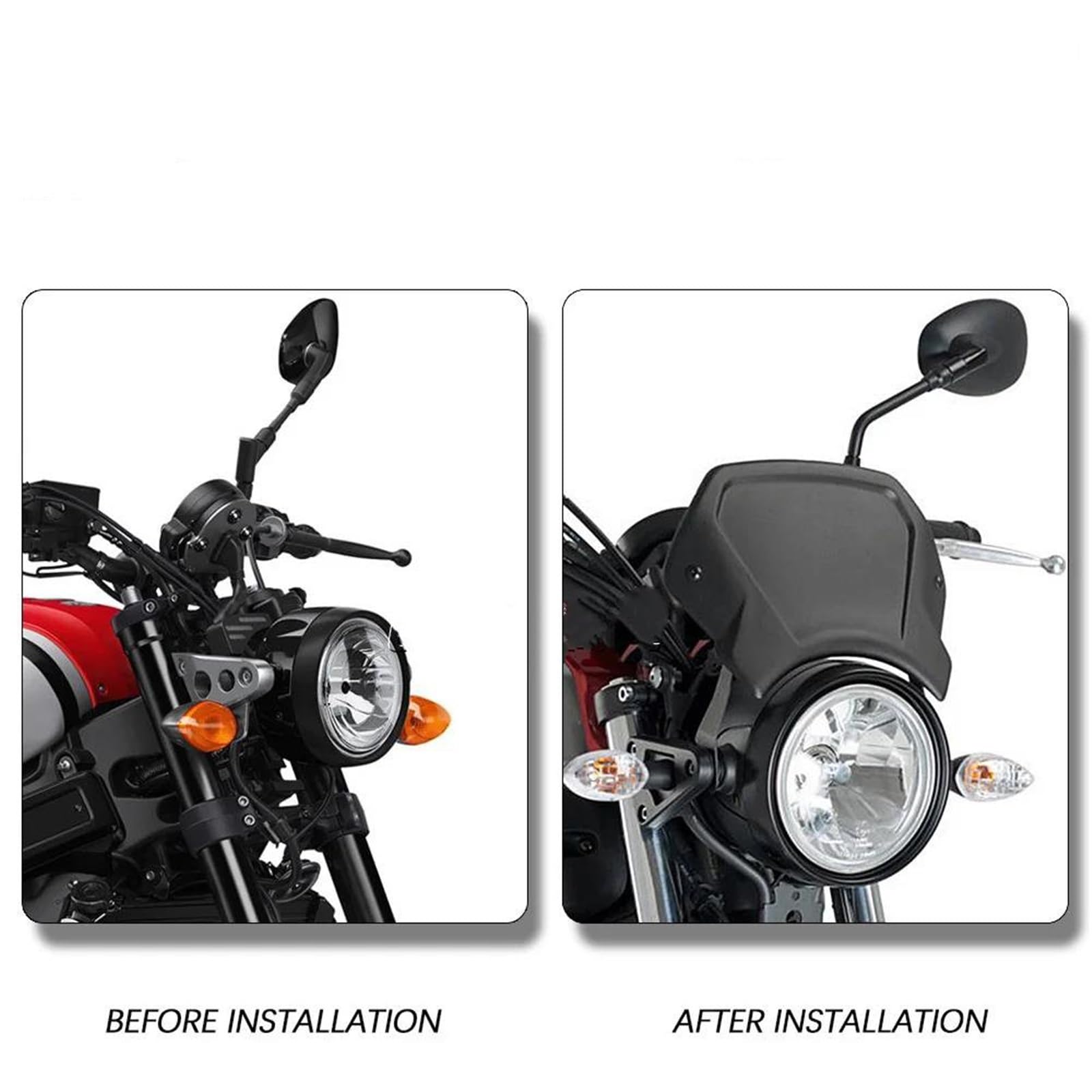 Scheibe Motorrad-Windschutzscheiben Für Yamaha XSR900 XSR 900 2016-2021 Frontscheibe, Windabweiser, Verkleidungsscheibe Windschutz Deflektor(Silber)