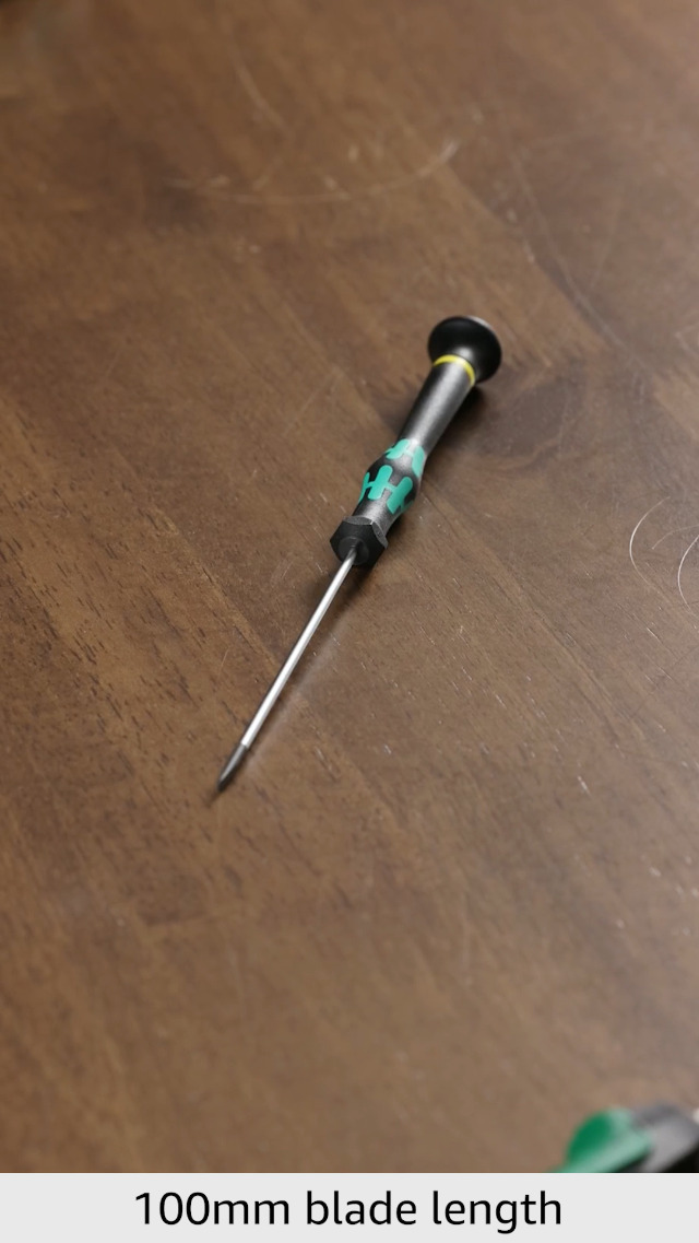 Image of Wera 05118007001 Kraftform Micro 2035 Slotted Electronics Precision Screwdriver, 2mm Head, 100mm Blade Length, Black