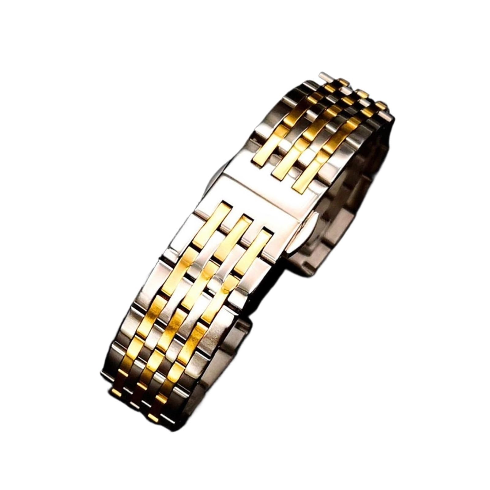Cong Yi Bandes de montre en acier inoxydable Femmes Hommes Bracelet 14mm 16mm 18mm 20mm 22mm 22mm Silver Curved End Watch Strap Bande ACCESSOIRES