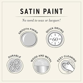 Annie Sloan Satin Paint (Pointe Silk, 25 Fl Oz /750 mL). Soft sheen for interior wood and metal. Self-leveling, all-in-one paint with no wax or lacquer required.