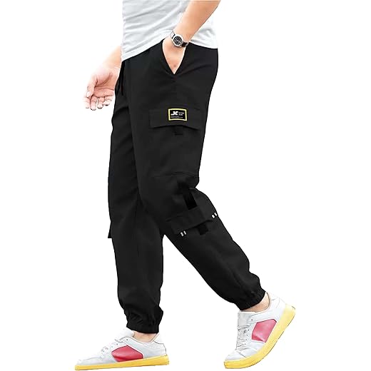 Boys Solid Polyester Slim Fit Cargo Pant