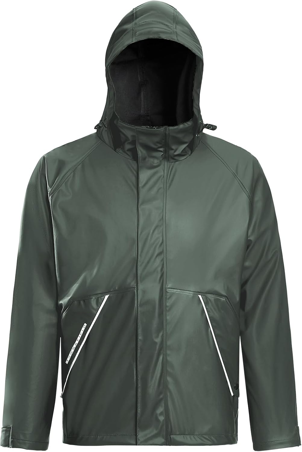 Town Field Waterproof Heavy Duty Jacket Mens Womens Rubber Rain Coat Fishing Hoodie Fou Weather Gear Pvc Raincoat