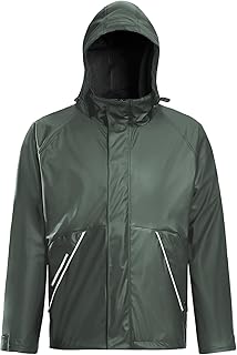 Town Field Waterproof Heavy Duty Jacket Mens Womens Rubber Rain Coat Fishing Hoodie Fou Weather Gear Pvc Raincoat