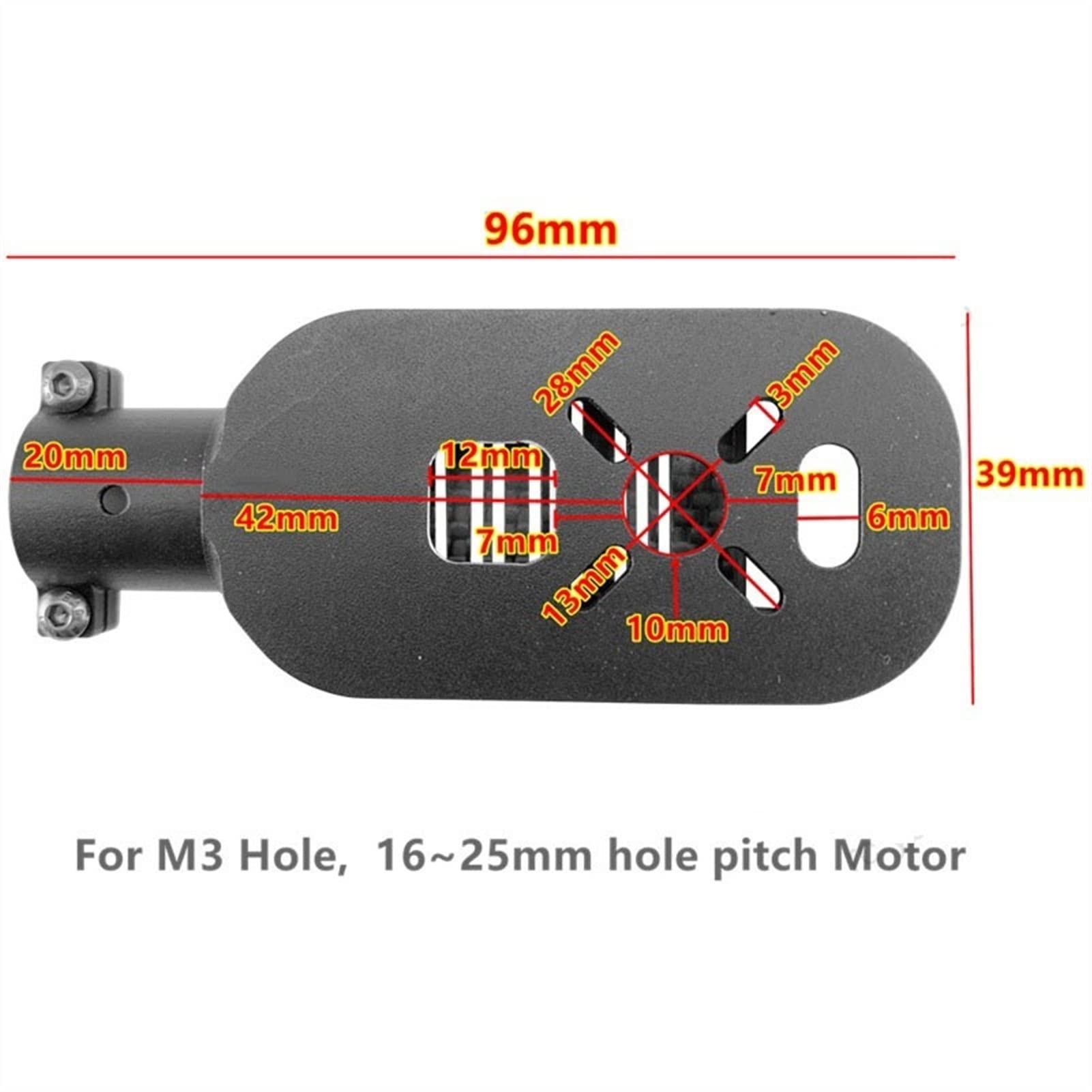 Drone 3508/4112/5010 Supporto Motore Sedile Motore Staffa di Supporto Motore Adatto a 18mm Kit Tubo in Fibra di Carbonio Pezzo di Ricambio for RC Multicopter Quadcopter Drone Accessori Par