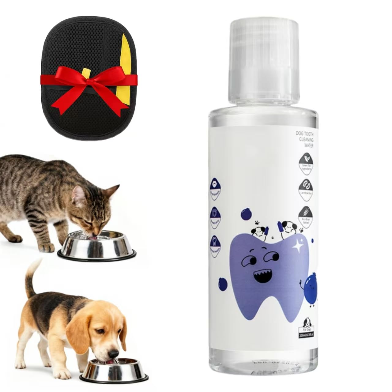 PawBright Dental+ Plus Water Additive for Dogs & Cats - Daily Oral Care to Freshen Breath, Clean Teeth & Maintain a Fresh Mouth, Odorless & Flavorless, 8oz