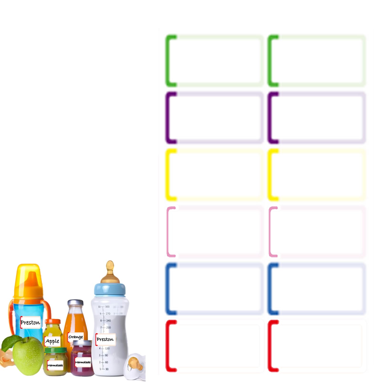 120Pcs Daycare Labels, Waterproof Reusable Name Labels for Kids School Stuff, Multipurpose Baby Bottle Stickers for Breastmilk Bottles Lunch Box (120)