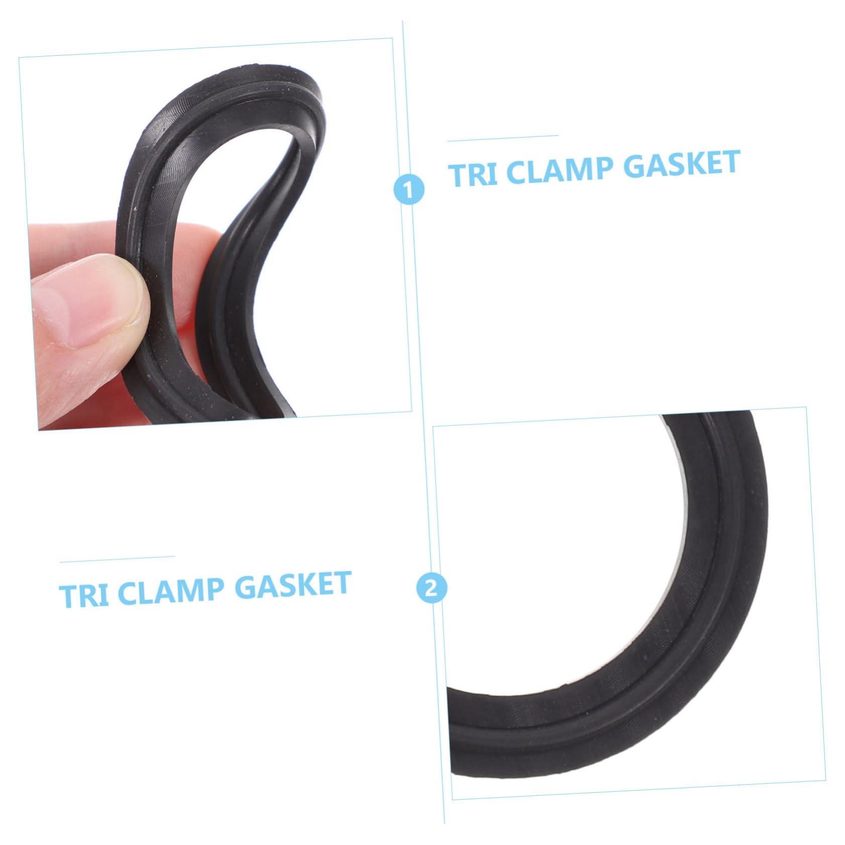 Ciieeo 5 Set Guarnizioni Per Clamp Per Attrezzature Sanitarie E Industriali Resistente E Corrosione Utilizzabile E Farmaceutici 5 Pezzi*5