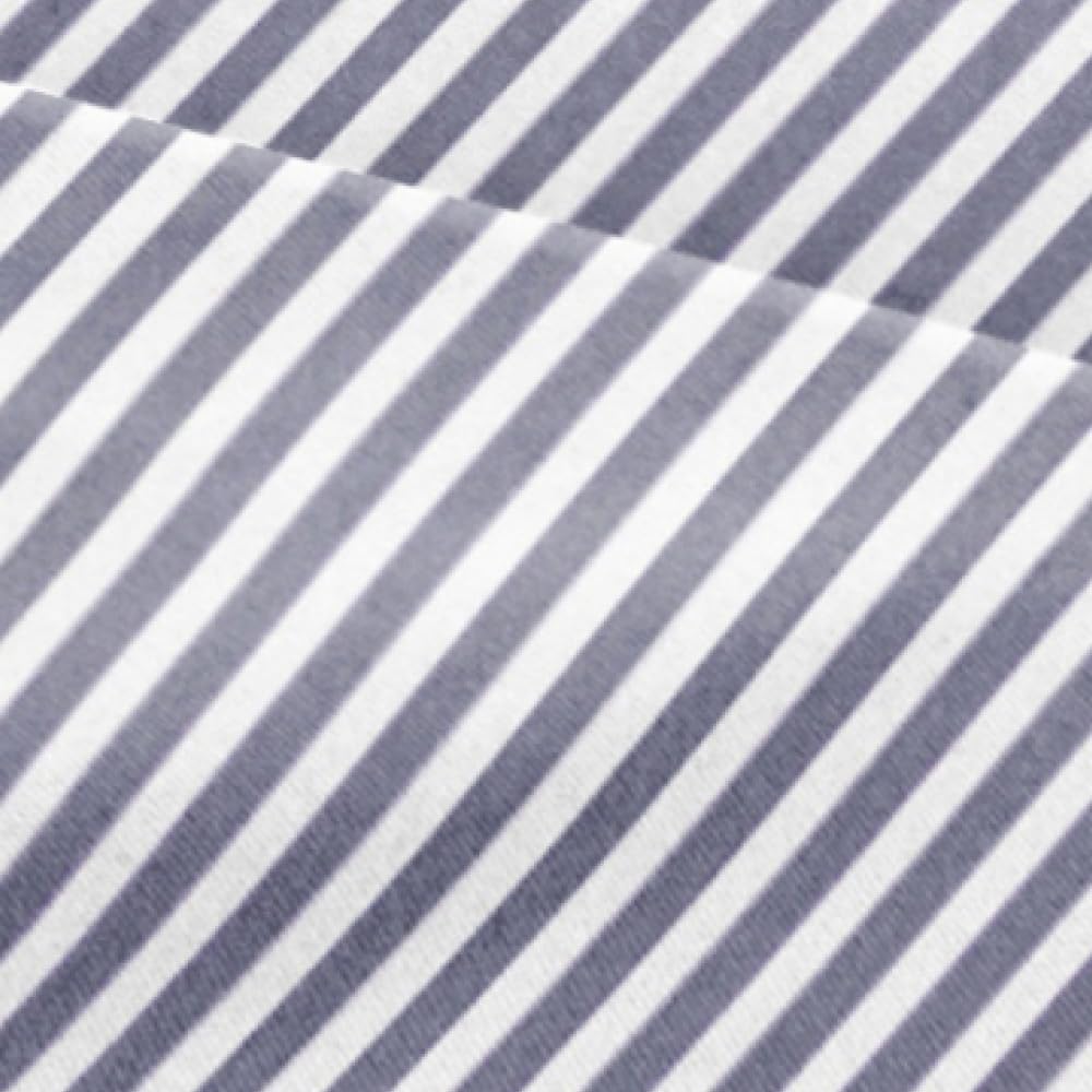 Twin XL 3 Piece Striped Sheet Set - Soft, Breathable &amp; Cooling - Navy Ombre