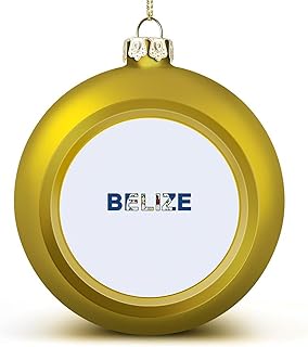 Belize Flag Christmas Ball Ornament Belize Christmas Tree Pendant Hanging Seasonal Holiday Decoration for Home Farmhouse Christmas Decor