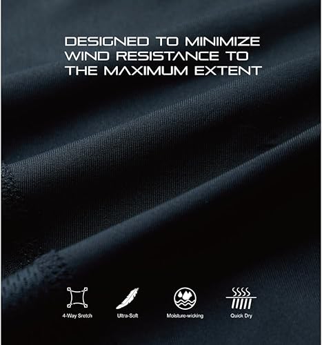 Miniatura 5 de CEROTIPOLAR US Fitting Mens Cycling Jersey Tops Bike Biking Shirts Pro Anti UV, Full Zipper, Reflective Pocket