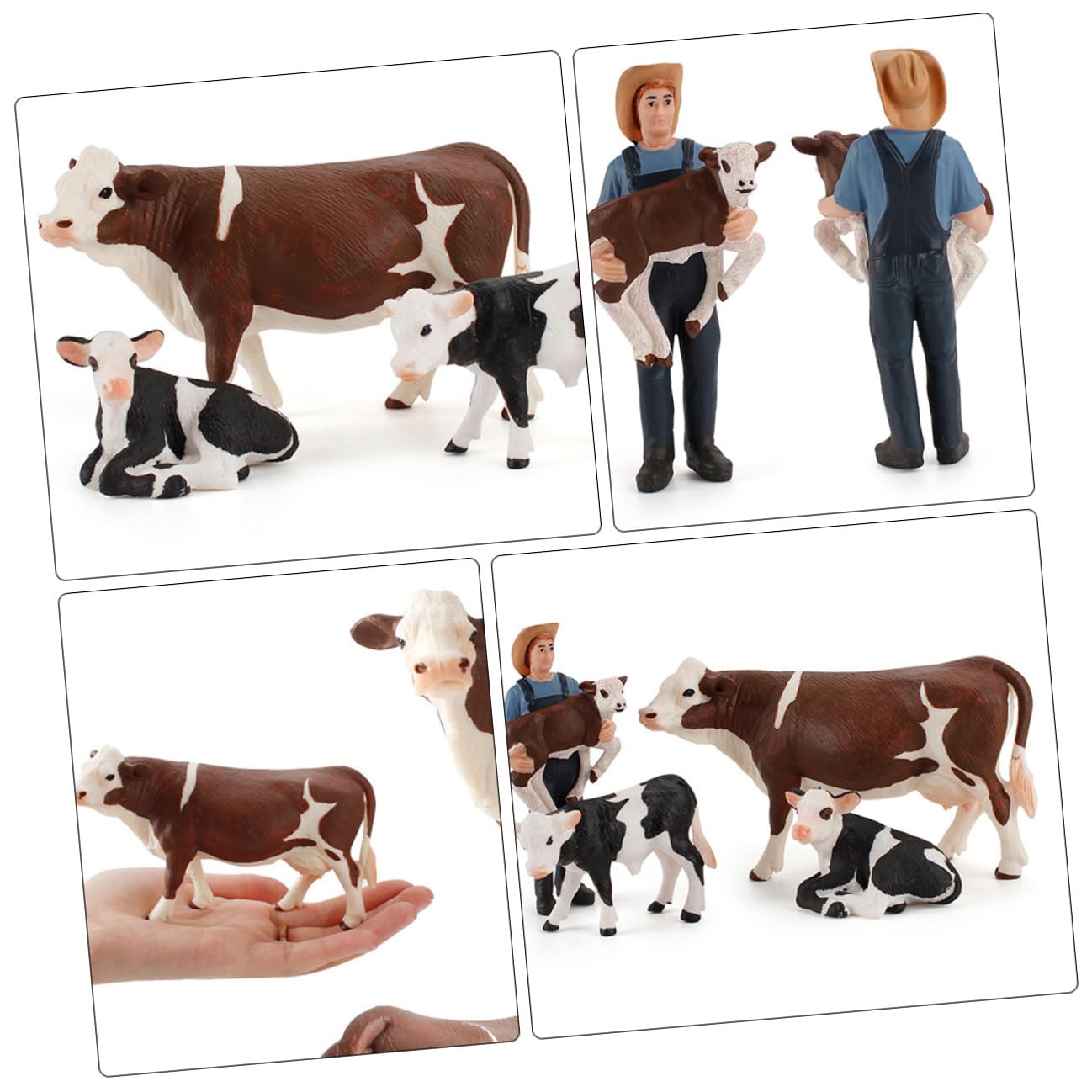 Figuras de Animales de Granja de PVC, 5 Piezas Diseño Único, Herramienta Educativa Exhibición, para Niños y Decoración