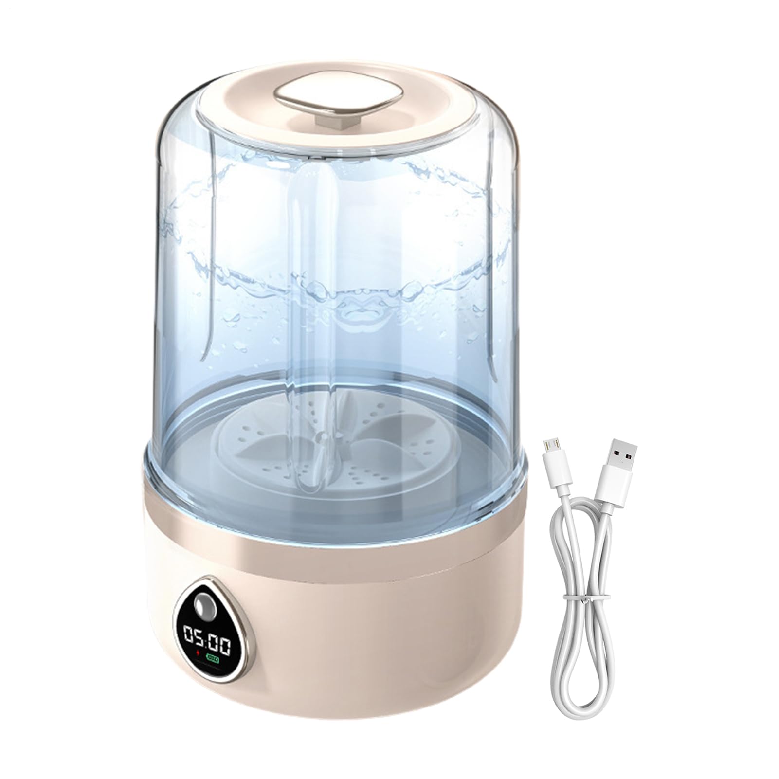 Mini machine à laver portable pour sous-vêtements, 21 x 13 x 13 cm, appareil de nettoyage en profondeur, nettoyeur de linge compact, outil de nettoyage de vêtements pour camping, voyage, appartement