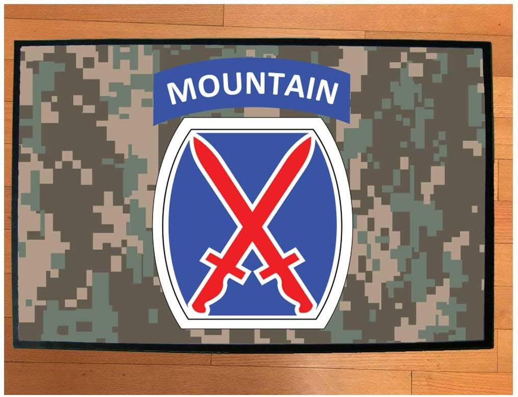 VictoryStore Home Accessories: 10th Mountain Division Door Mat 24 inches x 36 inches