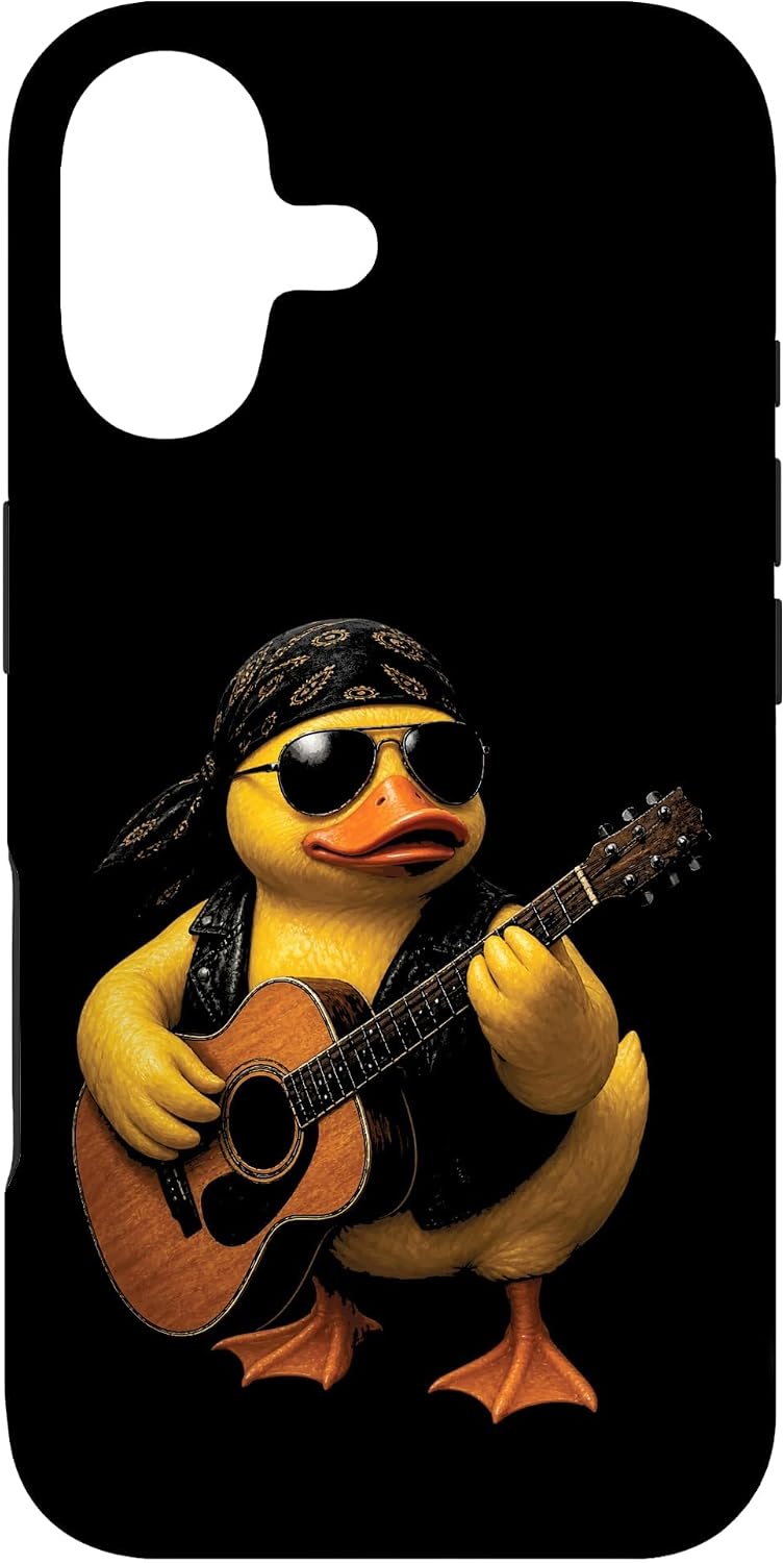 Guitar Rubber Duck Funny Guitarist Acoustic Gift Case for iPhone 17