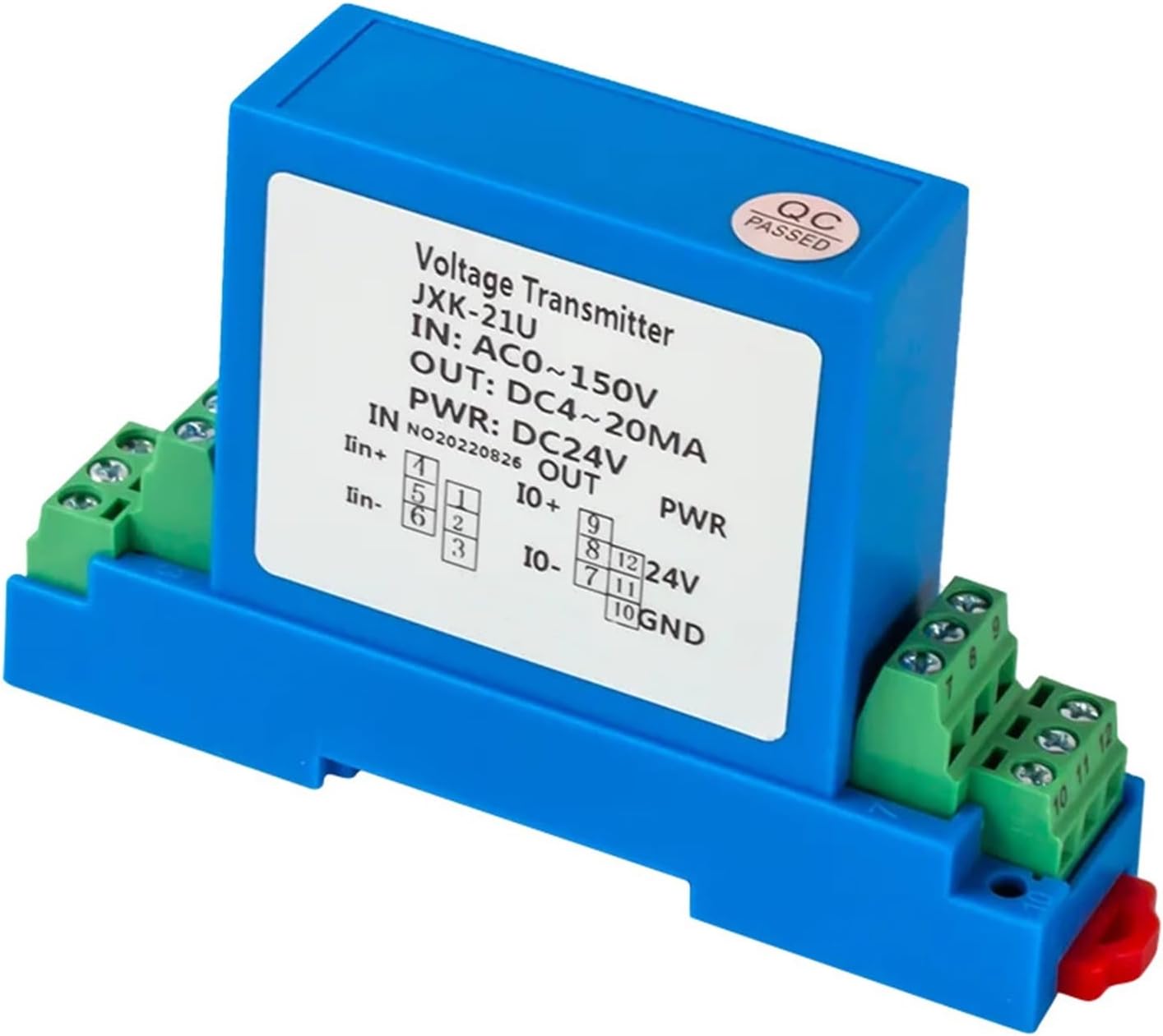 AC DC Voltage Sensor 1000V 4-20mA to 0-10V to 1-5V RS485 Output Voltage Transducer DC 24V AC Voltage Transmitter(RS485 Output,Other_DC 24V)